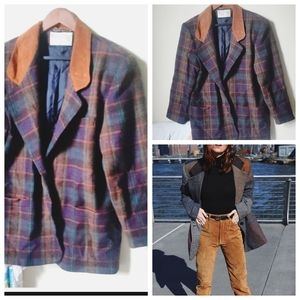 VTG International Scene Russia Wool Suede Blazer Jacket
